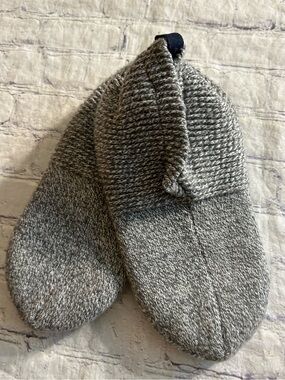 BOMBAS BE BETTER GRIPPER GREY MARLED KNIT PATTERN UNISEX SLIPPERS SIZE (L)